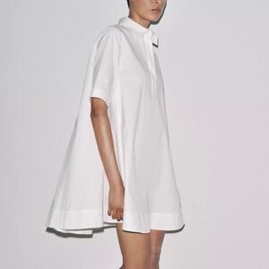 Zara White Poplin Dress